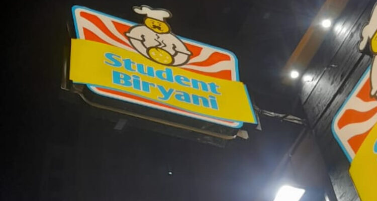 Student Biryani Side Walk Board