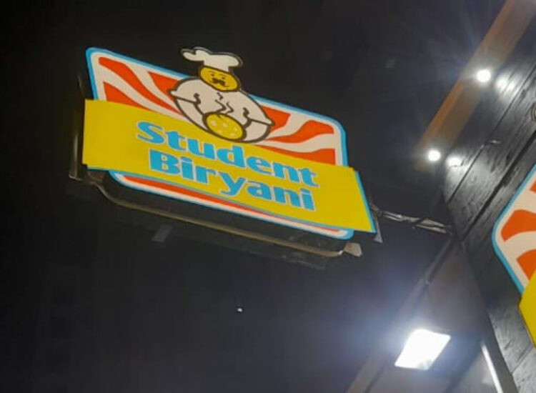 Student Biryani Side Walk Board